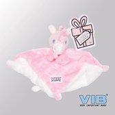 VIB® - Knuffeldoekje Unicorn - Roze - Babykleertjes - Baby cadeau