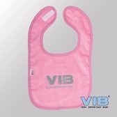 VIB® - Slabbetje Luxe velours - VIB Pink Silver - Babykleertjes - Baby cadeau