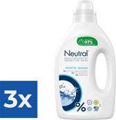 Neutral Wit Parfumvrij - 60 wasbeurten - Wasmiddel - 3 stuks - Voordeelverpakking - Voordeelverpakking 3 stuks