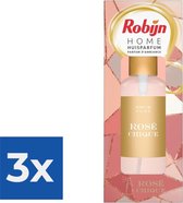Robijn Huisparfum Rose Chique 250 ml - Voordeelverpakking 3 stuks