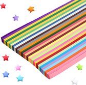 Papierstroken in 27 kleuren - 1080 stuks - Papier voor vouwen van gelukssterren - 1CMx24CM - Lucky Stars/Muizentrappetjes