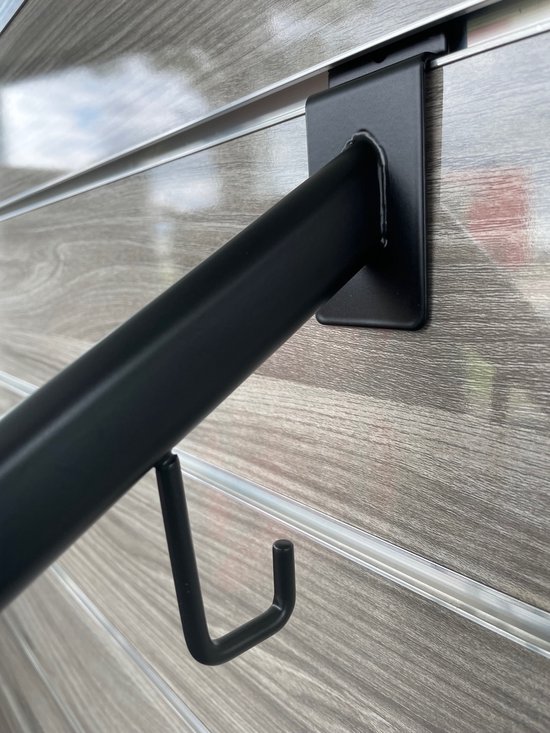 6 MORCEAUX! Slatwall Mur à lattes Barre de présentation diagonale 40cm 5 Angles Zwart.