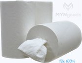 Premium Mini centerfeed coreless rol 12 x 120m poetsrol handdoekrol van MYNgoods.