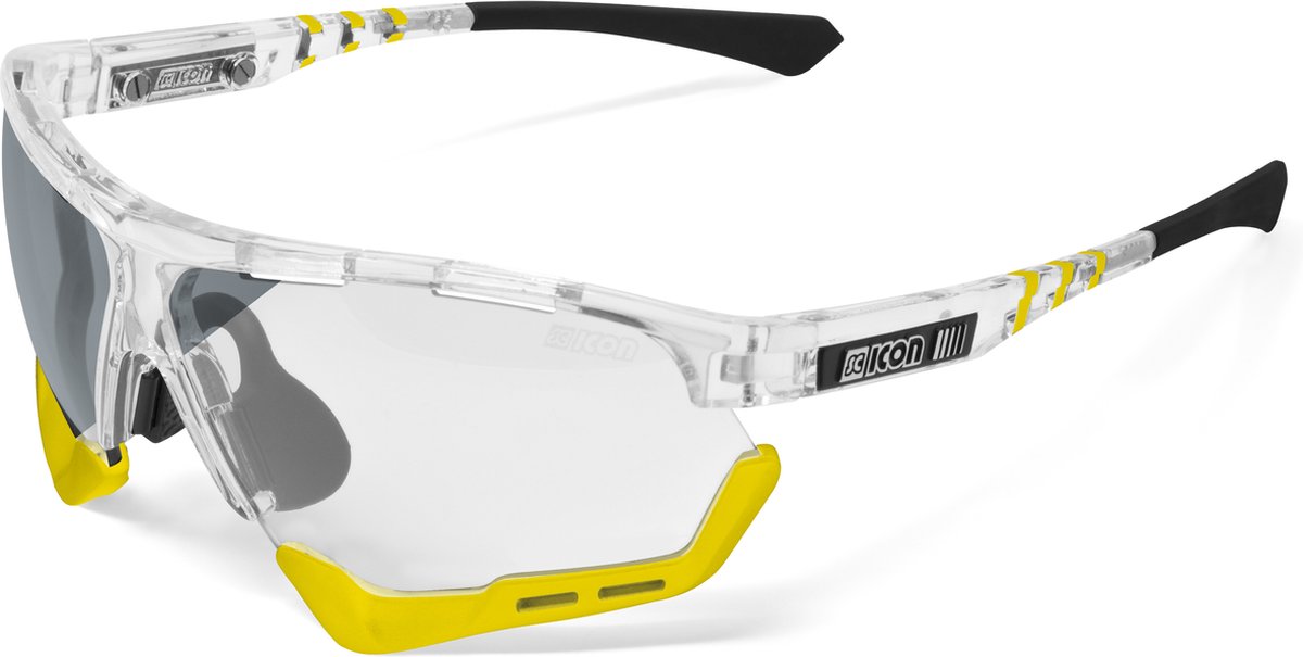 Scicon - Fietsbril - Aerocomfort XL - Crystal Gloss - Fotochrome Lens Zilver Spiegel