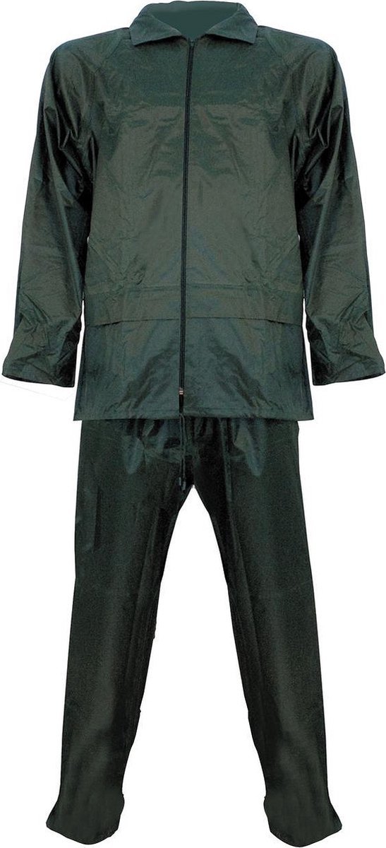 Regenpak - Dames & Heren - Maat XL - Wind / Waterdicht & Ademend - Met capuchon - Groen