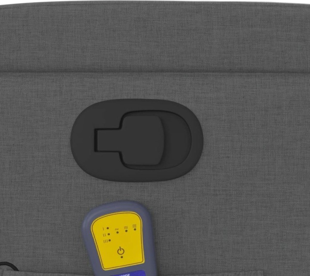 Afbeelding 2 van vidaXL Massagestoel Verstelbaar Donkergrijs Stof