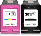Boxstuff inkt geschikt voor 301 XL (CH563EE) compatibel met HP 301 301XL - 2-pack kleur en zwart