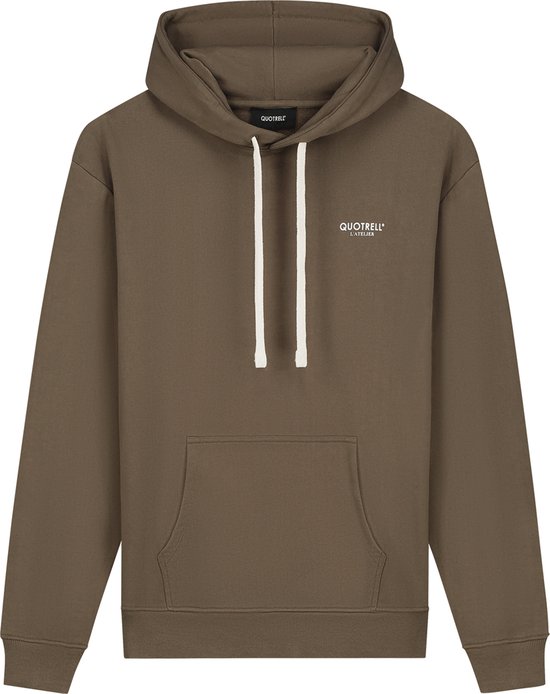 Quotrell - L'ATELIER HOODIE - BROWN/WHITE