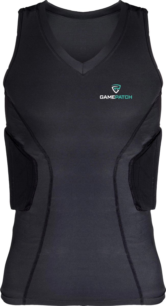 GAMEPATCH | Padded shirt PRO | Zwart | Maat L | Basketball | Handball | Urban Sports