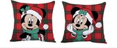 Mickey Mouse Minnie Mouse Sierkussen Kussen Kerst Christmas 35x35cm