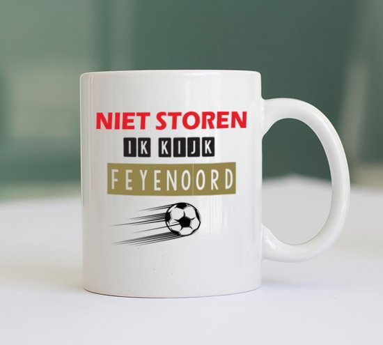 Mok Feyenoord - Voetbal Beker - Koffiebeker Rotterdam - Cadeau | EK voetbal 2024