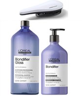 L'Oréal Professionnel - Blondifier Set Groot - Blond Haar - Shampoo 1500ml + Conditioner + KG Ontwarborstel - Serie Expert Set