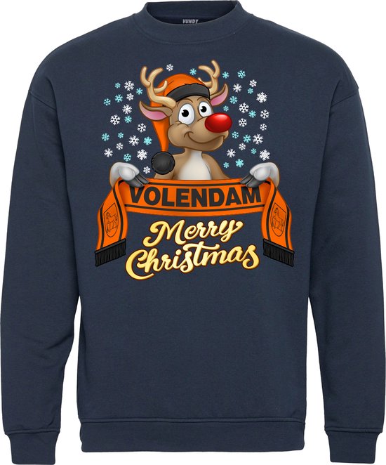 Kersttrui Volendam | Foute Kersttrui Dames Heren | Kerstcadeau | FC Volendam supporter | Navy | maat 116/128