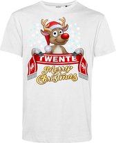 T-shirt kind Twente | Foute Kersttrui Dames Heren | Kerstcadeau | FC Twente supporter | Wit | maat 128