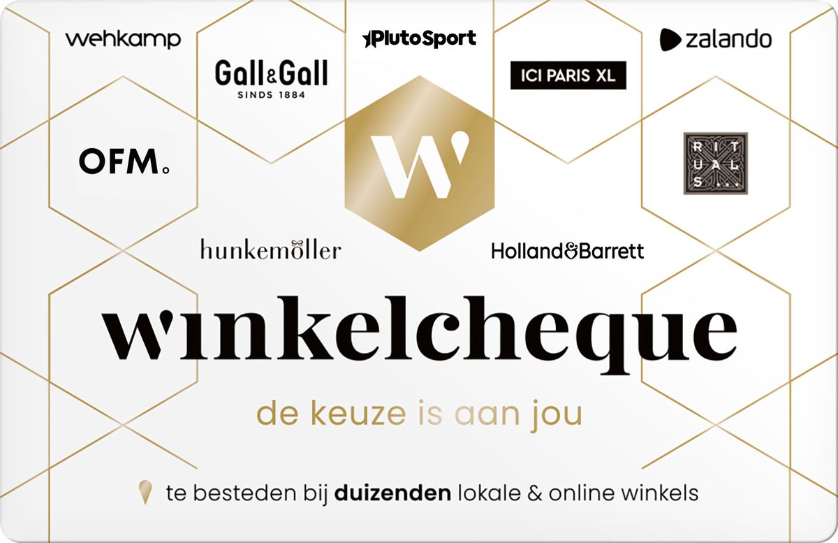 Winkelcheque - Waarde €150,00 - Dé winkel cadeaukaart - Besteed bij duizenden winkels en webshops