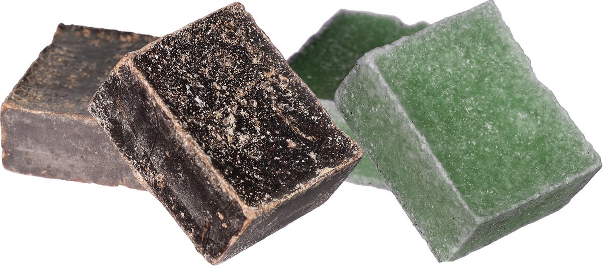 Ideas4seasons Amberblokjes/geurblokjes - dennen en musk - 6x stuks - huisparfum