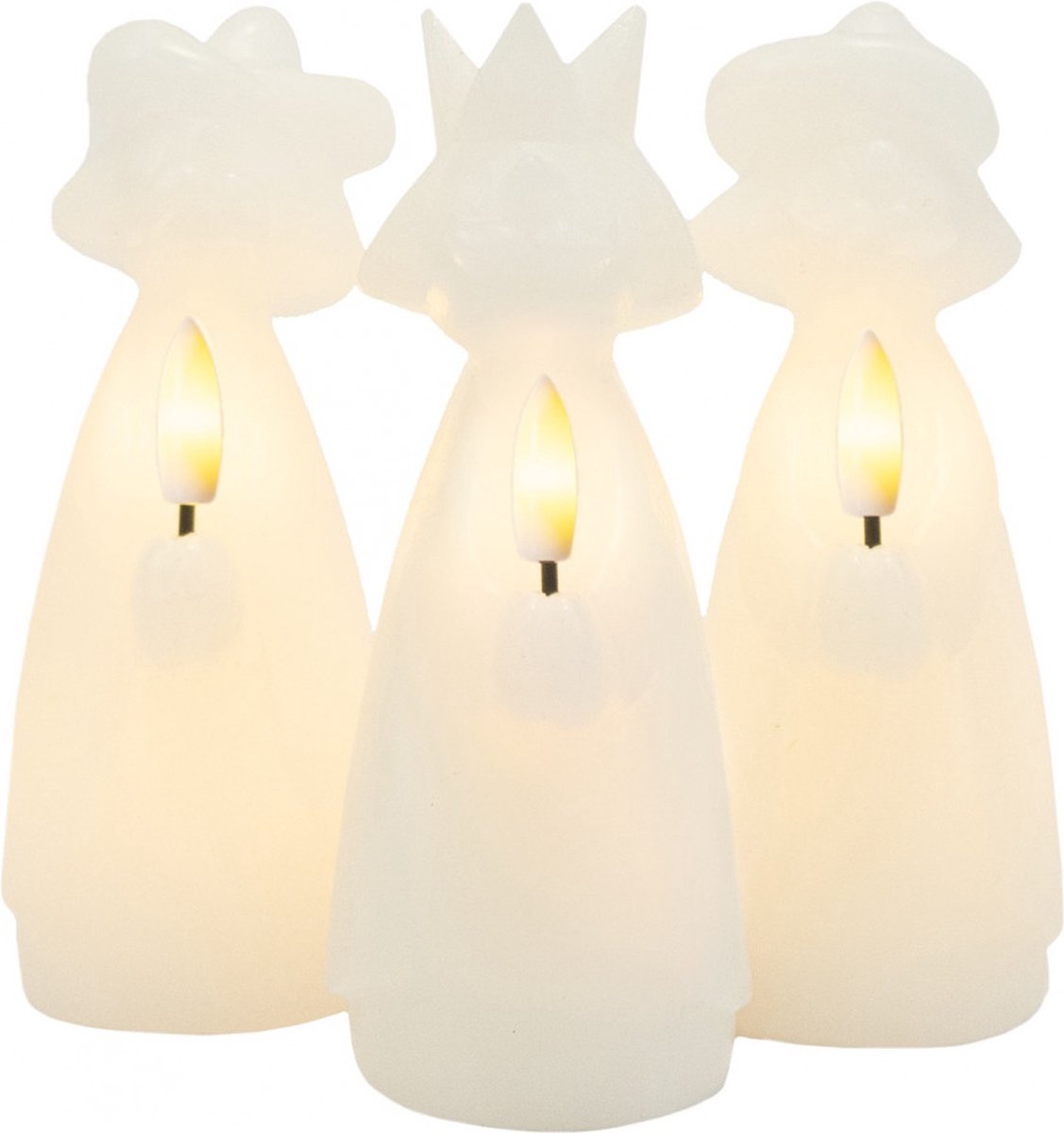 Sirius Home, Lichtdecoratie figuur, Wit, Wax, Maria set 3 st