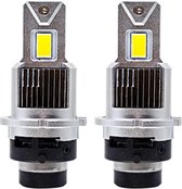 TLVX D2S Perfect Fit LED Canbus lampen 40.000 Lumen 6000k Helder Wit (set 2 stuks) - Plug and Play – CANBUS EMC - + 360% licht - LED CSP CHIPS - 120 Watt – D2S / D2R 35 watt Xenon HID vervanger - Dimlicht - Grootlicht - Koplampen - Autolamp - 12V