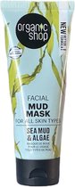 Organic natuurlijk Sea Depth reinigings- gezichts- mud masker sea mud & Algae 75 ml