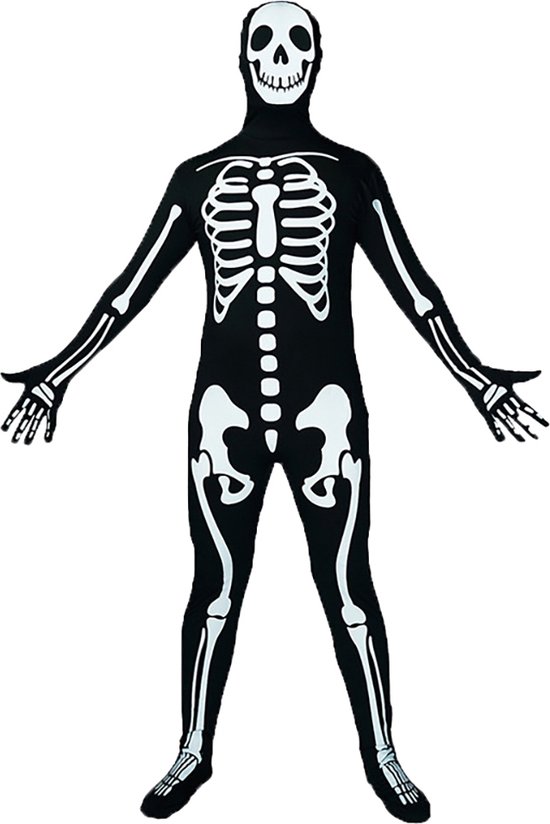 Skelet kostuum - Skelet pak - Halloween kostuum - Carnavalskleding - Carnaval kostuum - Volwassenen - One size