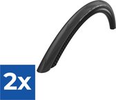 Schwalbe Buitenband - Lugano II - 700 x 23 inch - Zwart - Vouwband - Voordeelverpakking 2 stuks