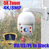 ShopbijStef - Camera - Outdoor Wifi Camera - Buiten Camera - 8MP 4K Outdoor Wifi Camera Met 5X Zoom