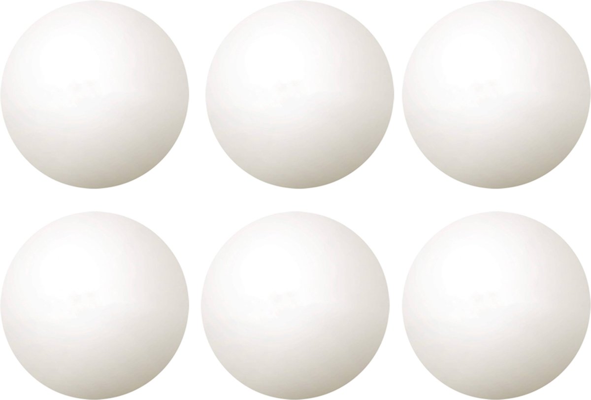 MDsport - Tafeltennisbal XL - Set van 6 - Olifantenbal - Mega bal - Pingpong bal groot - Pingpong bal XL - Wit