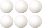 MDsport - Tafeltennisbal XL - Set van 6 - Olifantenbal - Mega bal - Pingpong bal groot - Pingpong bal XL - Wit