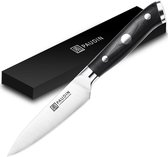 PAUDIN D7 Couteau à légumes professionnel en acier inoxydable 9 cm - Couteau de cuisine tranchant comme un rasoir en acier au carbone 7Cr17MoV de haute qualité 58-60 HRC - Manche ergonomique en G10 Premium
