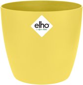 Elho Brussels Rond Mini 9.5 - Bloempot voor Binnen - Ø 10.0 x H 8.9 cm - Frisgeel