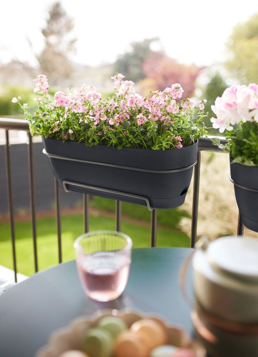 Elho Vibia Campana Balcony Planter Allin1 70 - Planter for Balcony