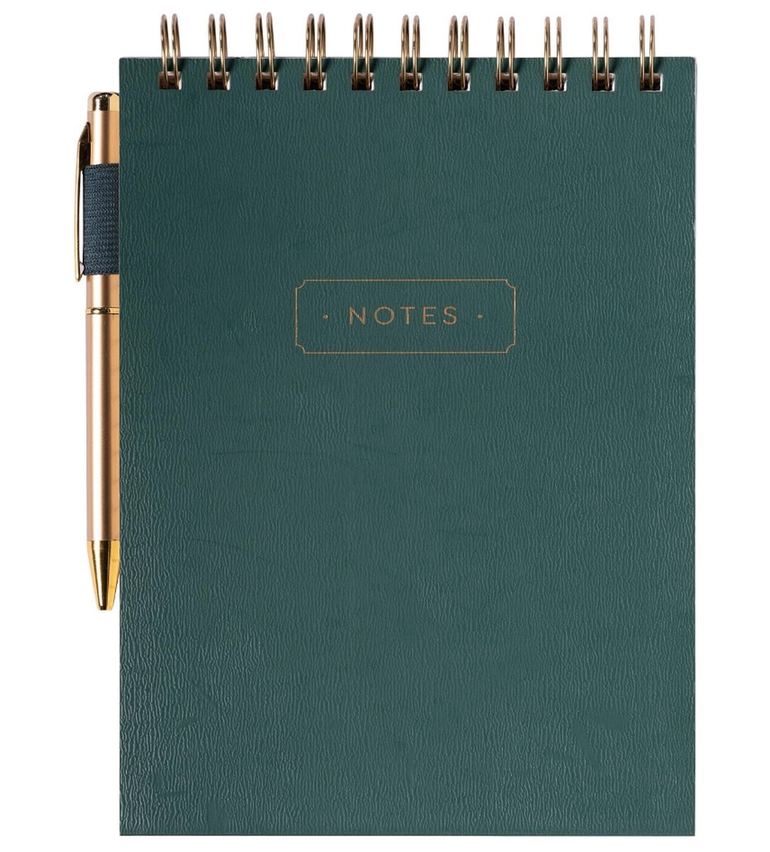 Eccolo Lined Top Spiral Notebook, Flexi-Cover Steno Pad with Pen Included (240 Perforated Pages), Notes