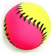 Nobleza Rubberen speelbal hond - Hondenspeelbal - Hondenbal - Massief rubberen bal hond - Apporteerspeelgoed - Roze/Geel