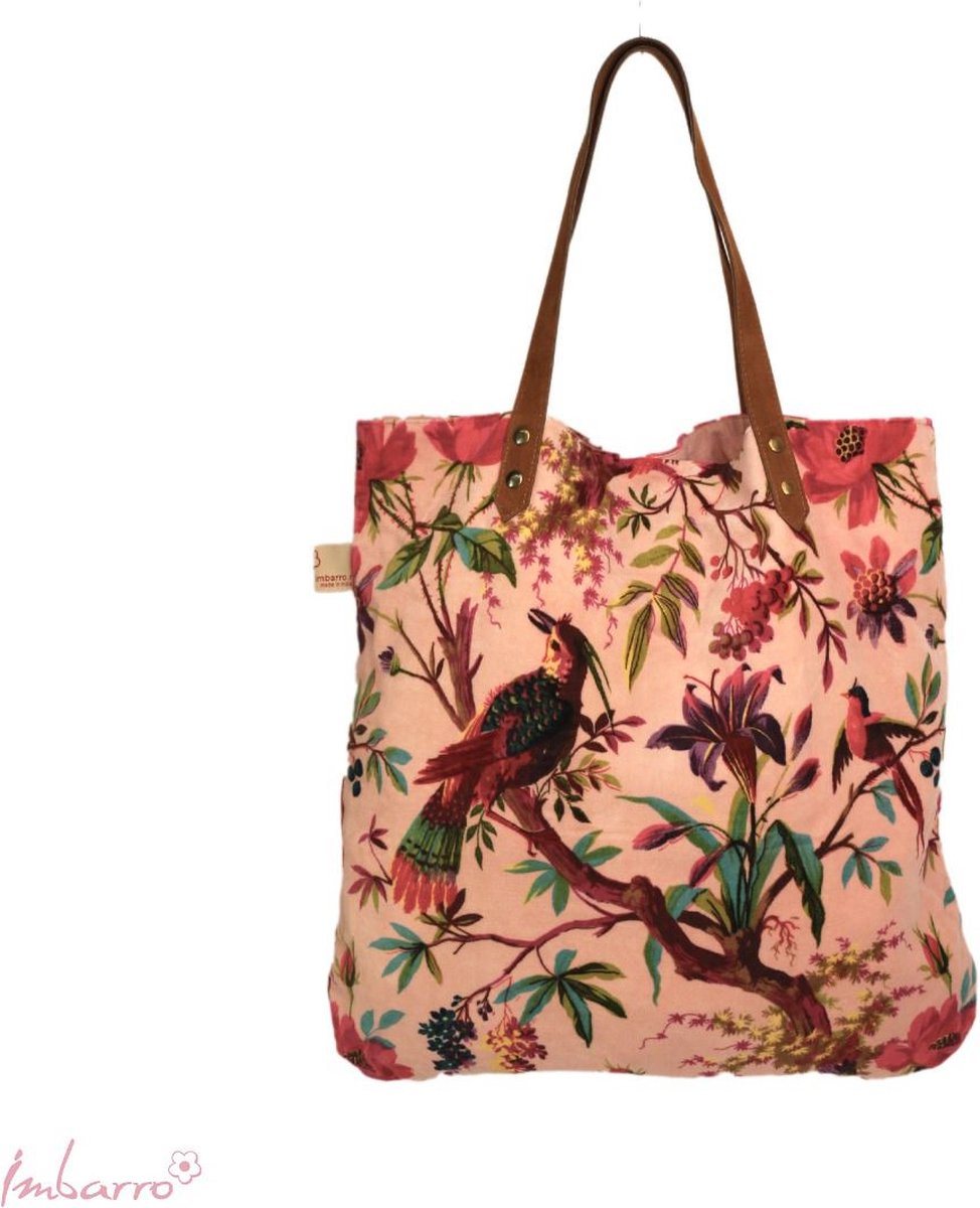 Imbarro - Tas -Shopper - Paradise - Pink - Velours