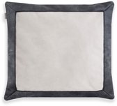 Sierkussen Knit Factory Flint - Beige - 50x50 cm - kussen carré - kussen super doux en tissu Velours - Housse de coussin avec rembourrage de coussin