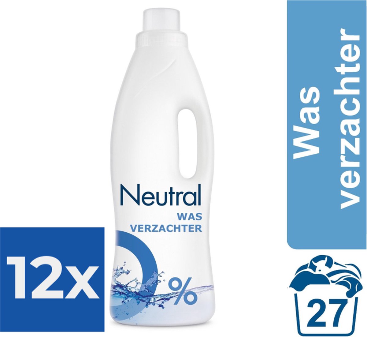 Neutral 0 Wasverzachter - 750 ml - Wasmiddel - Voordeelverpakking 12 stuks