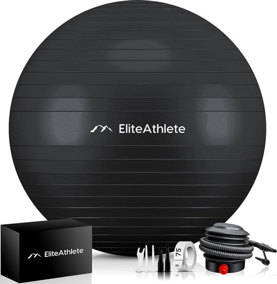 Ballon De Fitness Anti-Éclatement 52cm Orange - Résistance 135kg, Gym, Yoga, Pilates