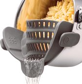 Klikzeef, pastazeef, keukenzeef van voedselveilige siliconen, kookzeef als perfect keukengerei, afdruipzeef, 100% BPA-vrij
