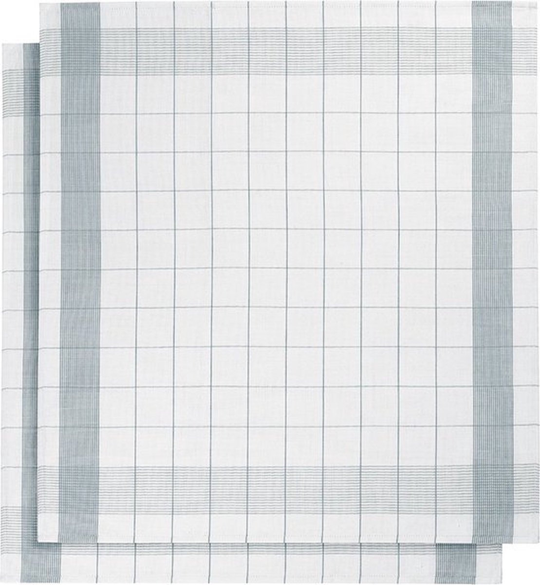 set van 6 keukenhanddoeken - De Witte Lietaer - kleur wit/oxyde