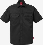 Kansas Workwear overhemd zwart - korte mouwen - werkblouse - maat 4XL