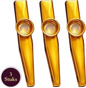 3 Stuks - Kazoo (Goud) - blaasinstrument - Kazoo fluit - Muziekinstrument