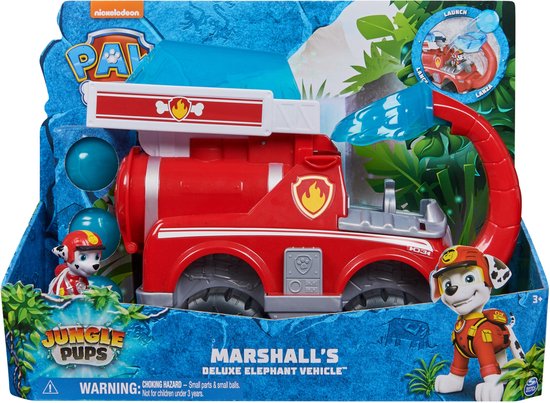 PAW Patrol Jungle Pups – Marshall’s olifant-brandweerwagen met projectielwerper