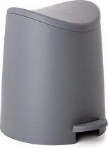 Vuilnisbak bad is met pedalen standaard 3L capaciteit, polypropyleen, BPA-vrij, grijs. Maatregelen 19 x 21,8 x 22,1 cm