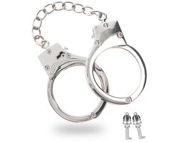 Taboom - Silver Plated BDSM Handcuffs - Bondage / SM Cuffs Zilver