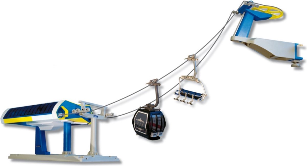 1:32 Jaegerndorfer 84393 Kabelbaan Omloop Blauw Geel Miniatuur Model