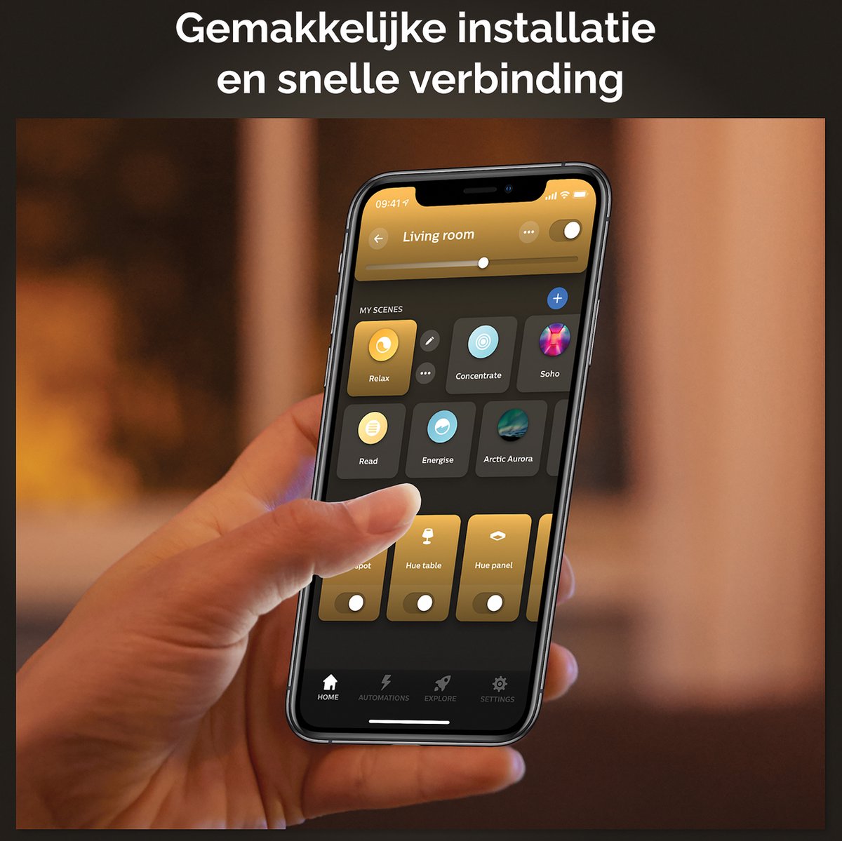 Philips Hue Being plafondlamp - warm tot koelwit licht - zwart - 1 dimmer switch — afbeelding 7