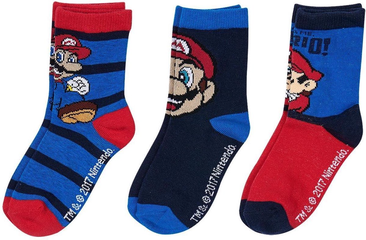 Schaduw genie Ontrouw Super-Mario-Bros-3-pak-sokken-blauw-Schoenmaat-27-30 | bol.com