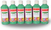 6-Delige Groene Plakkaatverf Set (250 ml elk) | Ideaal voor Creatief Schilderen, Knutselen en Educatieve Projecten, Kindvriendelijk