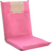 Vloerstoel met rugleuning Easy II - ideaal als zitkussen & outdoor klapstoel voor meditatie, yoga, camping of als ligstoel - roze