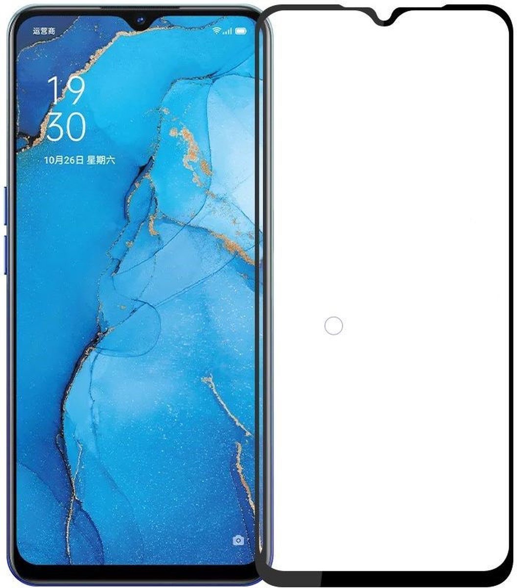 Full Cover Glass Screen Protector for OPPO A91 / Reno3 (4G) _ Black